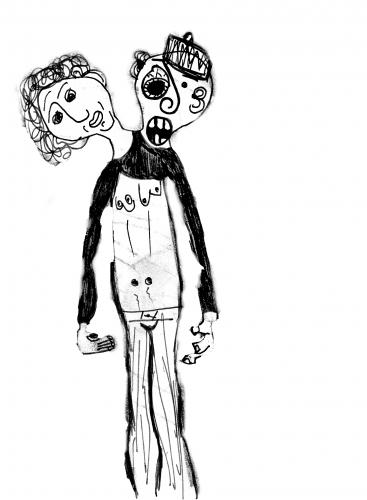 Cartoon: The incredible Boy s (medium) by Tobias Wolff tagged der,unglaublicher,junge,brüder,freakshow,