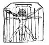 Cartoon: Das Mensch (small) by Tobias Wolff tagged gitter,gefängnis,leonardo,da,vinci,mensch,zoo