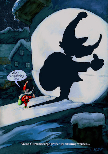 Cartoon: Größenwahn (medium) by sobecartoons tagged weihnachten,weihnachtsmann,größenwahn,schattenspiel,winter,schneenacht,weihnachten,weihnachtsmann,größenwahn,schattenspiel,winter,schneenackt