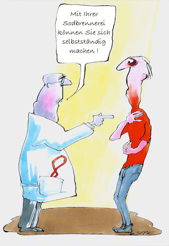 Cartoon: Selbstständiger (medium) by sobecartoons tagged arzt,rat,krankheit,hilfe,berufswahl,arzt,rat,krankheit,hilfe,berufswahl