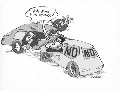 Cartoon: von rechts (medium) by sobecartoons tagged politik,rechtsruck,crash,blechsschaden,unfair,schock,afd,politik,rechtsruck,crash,blechsschaden,unfair,schock,afd