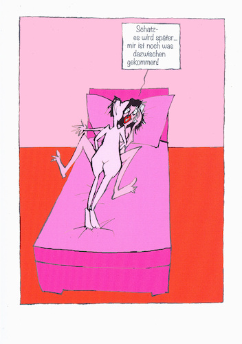 Cartoon: Zwischenfall (medium) by sobecartoons tagged ehe,erotik,abenteuer,zeitdruck,notlüge,ehe,erotik,abenteuer,zeitdruck,notlüge