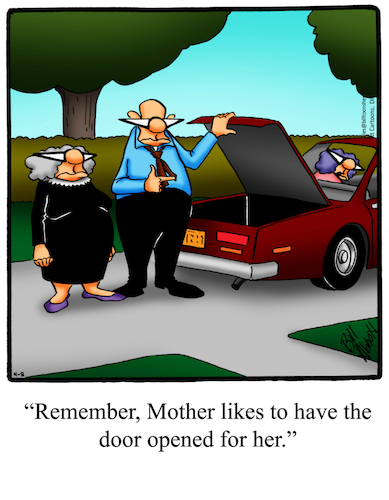Cartoon: Mother In Law Trunk (medium) by Billcartoons tagged motherinlaw,family,husband,wife,marriage,romance,romantic,love