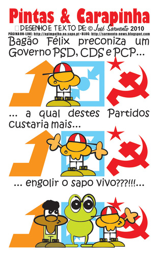 Cartoon: PSD CDS e PCP (medium) by jose sarmento tagged psd,cds,pcp