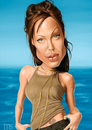 Cartoon: Angelina (small) by JMSartworks tagged caricature,actors,filmmakers,hollywood,paintool,sai,painter