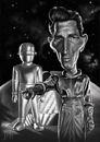 Cartoon: Klaatu (small) by JMSartworks tagged caricature,actors,filmmakers,hollywood,paintool,sai,painter