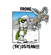 Cartoon: Frohe Ostern (small) by Toeby tagged eis,frost,gruß,kalt,osterhase,ostern,superheld,toeby,mark,töbermann