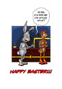 Cartoon: Happy Easter 2010 (small) by Toeby tagged easter,bunny,rabbit,chicken,eastereggs,bar,toeby,mark,töbermann