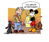 Cartoon: Join The Dark Side (small) by Toeby tagged disney george lucas mickey mouse star wars darth vader vertrag contract teufel devil toeby mark töbermann