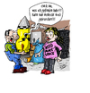 Cartoon: Messies Life (small) by Toeby tagged toeby,mark,töbermann,messie,atombombe,bombe,radioaktiv