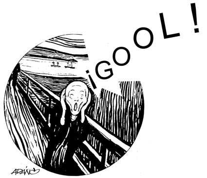 Cartoon: GOOOOOOOLLLLLLLLLL (medium) by adancartoons tagged futbol,adan
