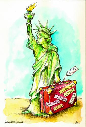 Cartoon: Liberty (medium) by Liviu tagged statue,of,liberty