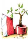 Cartoon: Grow up or down ... (small) by Liviu tagged tree,axe,grow,