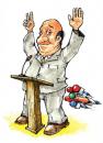 Cartoon: What politics say ... (small) by Liviu tagged fart,politician,media,microphones,