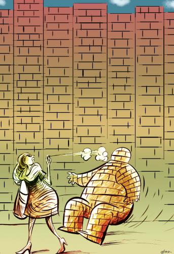 Cartoon: city (medium) by oguzgurel tagged humor