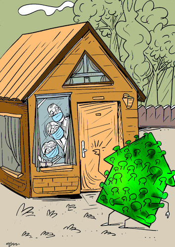 Cartoon: home-virüs (medium) by oguzgurel tagged home,virüs