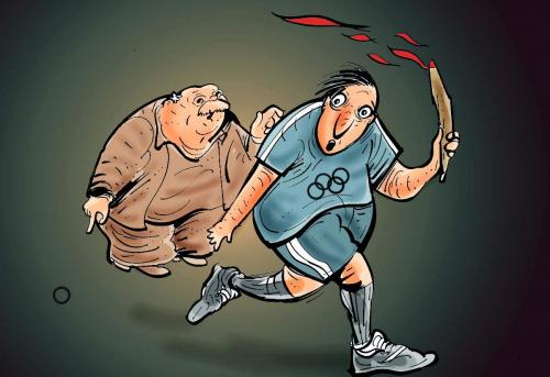 Cartoon: olimpic (medium) by oguzgurel tagged humor