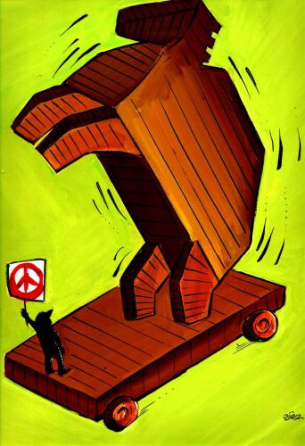 Cartoon: peace (medium) by oguzgurel tagged humor,