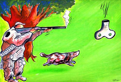 Cartoon: prey (medium) by oguzgurel tagged humor