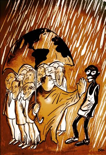 Cartoon: rain (medium) by oguzgurel tagged humor