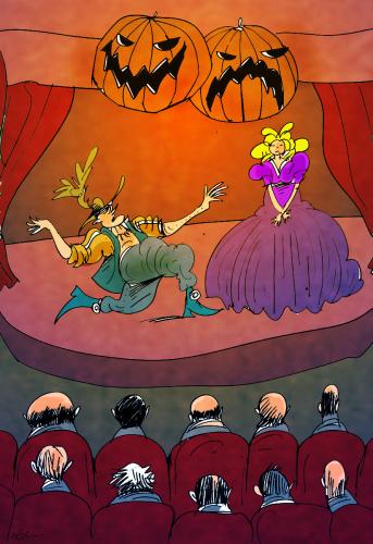 Cartoon: theater (medium) by oguzgurel tagged humor