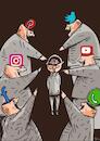 Cartoon: social media (small) by oguzgurel tagged social,media