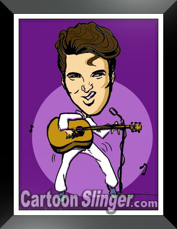 Cartoon: Elvis Presley Caricature (medium) by domarn tagged elvis,presley,cartoon,caricature,celibrity,caricatures