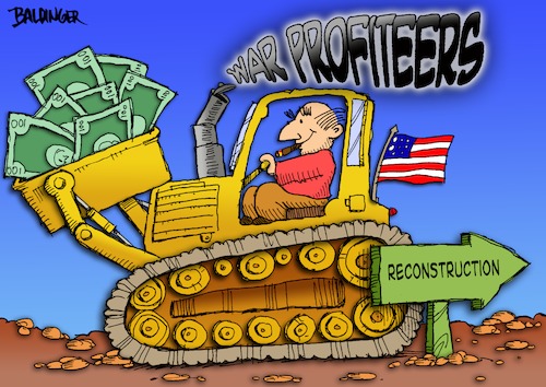 Cartoon: War Profiteer (medium) by dbaldinger tagged war,iraq,usa,profits
