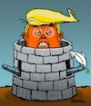 Cartoon: Fortress Trump (small) by dbaldinger tagged trump usa war peace diplomacy