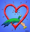 Cartoon: In Love (small) by dbaldinger tagged happiness heart hearts love
