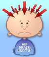 Cartoon: My Brain Hurts (small) by dbaldinger tagged humor,headache,brain,head