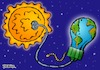Cartoon: Solar Energy (small) by dbaldinger tagged solar,electricity,environment,earth,renewable,energy