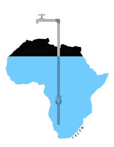 Cartoon: Africawater (medium) by alexfalcocartoons tagged africawater