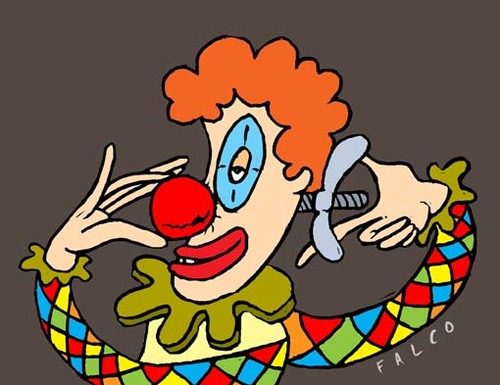 Cartoon: clown (medium) by alexfalcocartoons tagged clown