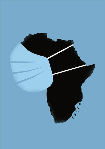 Cartoon: Covid in Africa (medium) by alexfalcocartoons tagged covid,in,africa