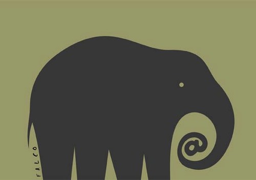 Cartoon: elefant (medium) by alexfalcocartoons tagged elefant