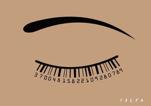 Cartoon: eyelashcode (medium) by alexfalcocartoons tagged eyelashcode