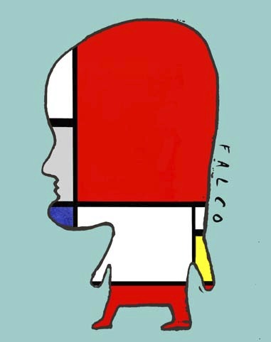 Cartoon: Mondrianfaced (medium) by alexfalcocartoons tagged mondrianfaced