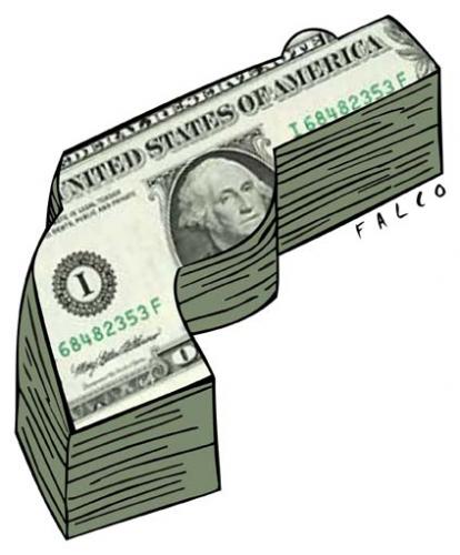 Cartoon: Money 4 War (medium) by alexfalcocartoons tagged money,war,dollar,