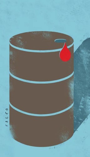 Cartoon: oilblood (medium) by alexfalcocartoons tagged oilblood