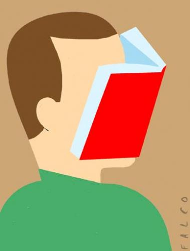 Cartoon: reading (medium) by alexfalcocartoons tagged reading