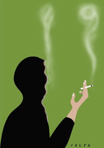 Cartoon: Smoker (medium) by alexfalcocartoons tagged smoker