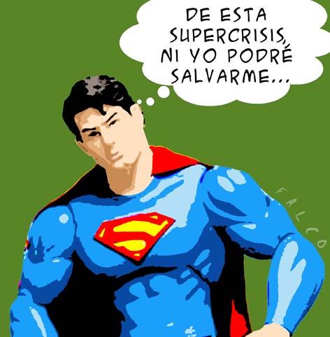 Cartoon: supercrisis (medium) by alexfalcocartoons tagged supercrisis
