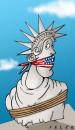 Cartoon: Liberty (small) by alexfalcocartoons tagged liberty,mute,silence