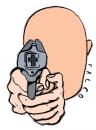 Cartoon: shooter (small) by alexfalcocartoons tagged shooter,religion,gun,man