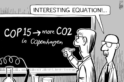 Cartoon: Cop15 (medium) by sinann tagged cop,15,copenhagen,co2,chemical,equation