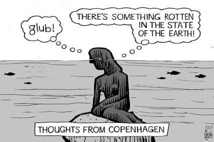 Cartoon: Copenhagen thoughts (medium) by sinann tagged copenhagen,climate,summit,little,mermaid