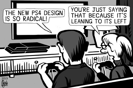 Cartoon: PS4 Left (medium) by sinann tagged ps4,left,leaning,radical