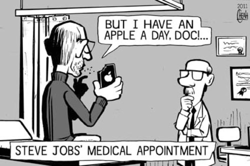 Cartoon: Steve Jobs (medium) by sinann tagged steve,jobs,apple,doctor