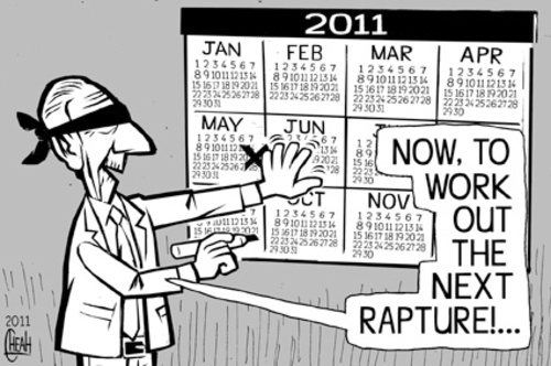 Cartoon: The next Rapture (medium) by sinann tagged rapture,calculate,harold,camping